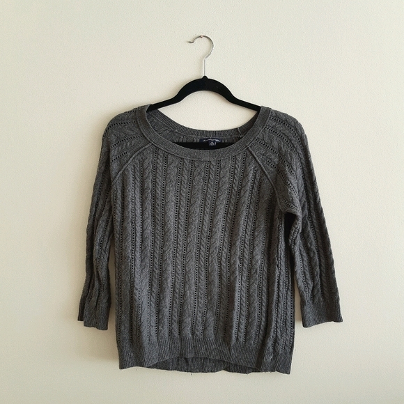 Knit grey American Eagle sweater - Picture 2 of 4